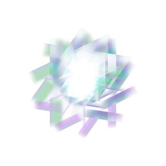 Obraz premium Isolated transparent abstract iridescent blur element.