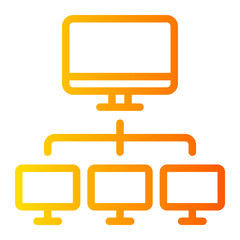 computer networks gradient icon