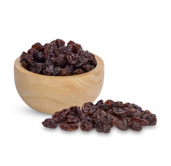 Dried raisins isolated on transparent background (.PNG)