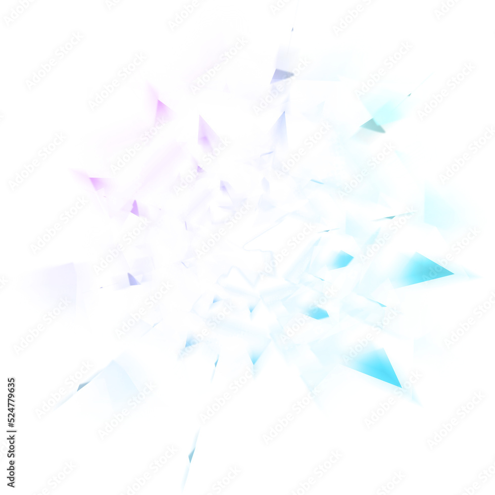 Wall mural isolated transparent abstract iridescent element.