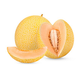 Cantaloupe isolated on transparent background (.PNG)