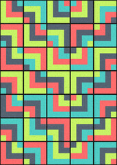 Abstract Geometric Pattern generative computational art illustration
