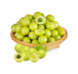Indian gooseberry isolated on transparent background (.PNG)