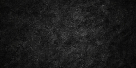 Fototapeta premium Chalk board on blackboard marble and Dark Black stone concrete backdrop grunge texture background anthracite panorama. Panorama dark grey black slate background or texture.