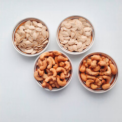 cashew nuts and pumpkin seeds