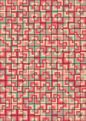 Fototapeta premium Abstract Geometric Pattern generative computational art illustration