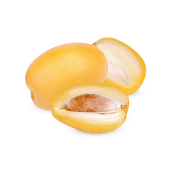 Fresh dates isolated on white background