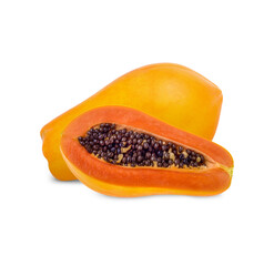 Papaya isolated on white background