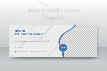 Holiday social media cover design or web banner post template