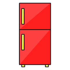 Refrigerator Icon Flat Design
