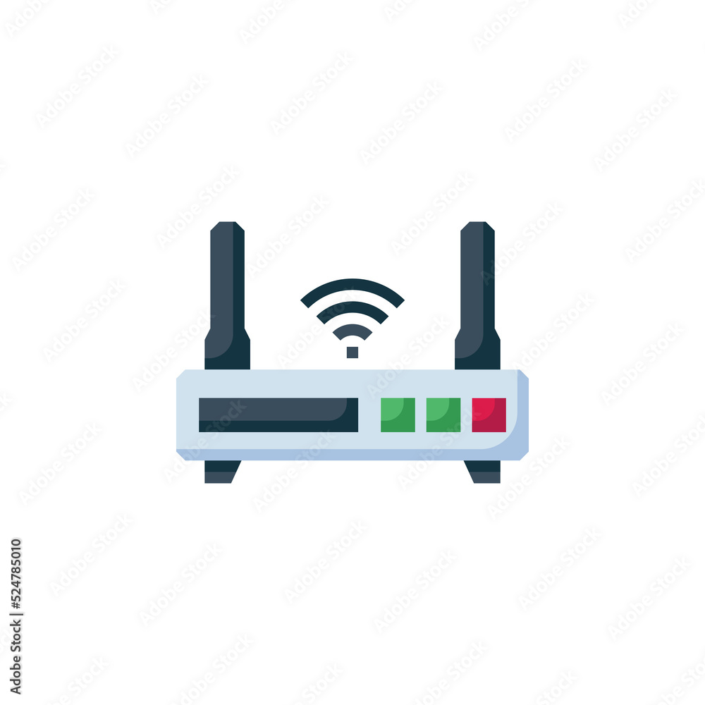 Poster wifi router vector icon. computer component icon flat style. perfect use for logo, presentation, web
