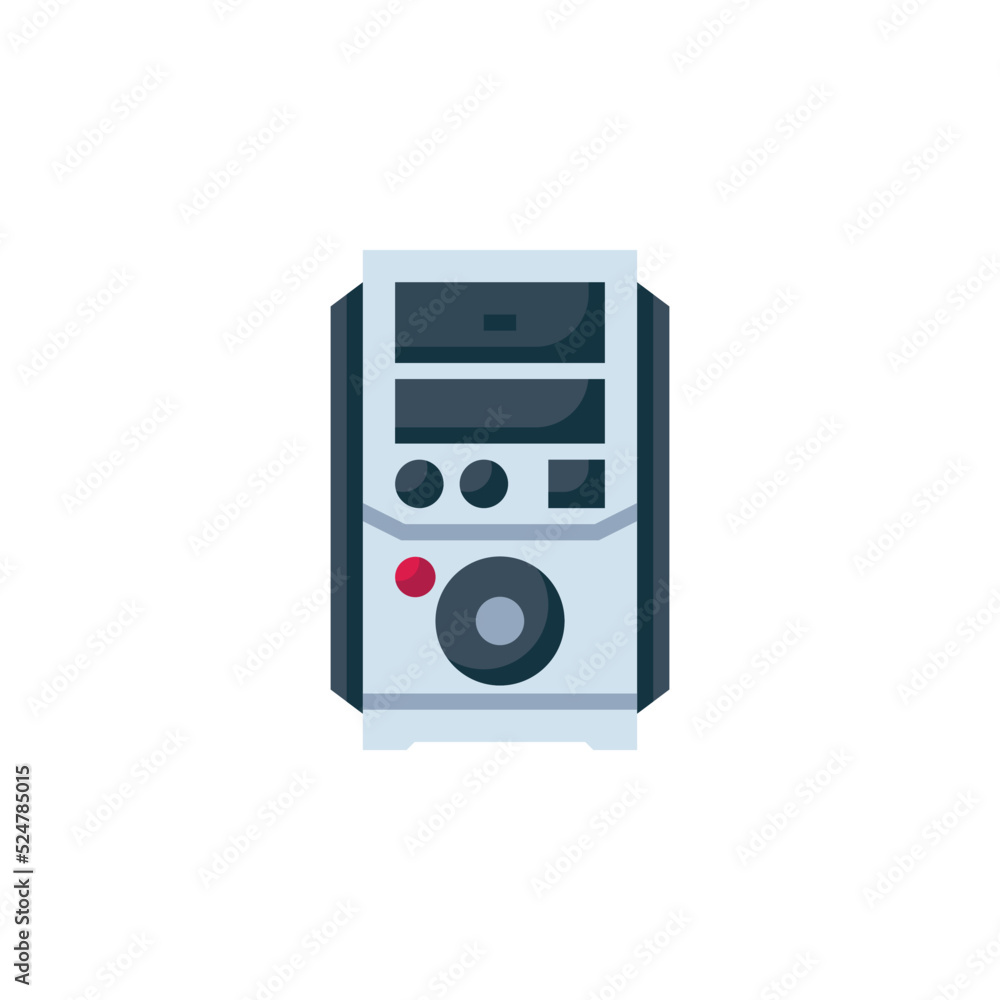 Poster cpu vector icon. computer component icon flat style. perfect use for logo, presentation, website, an