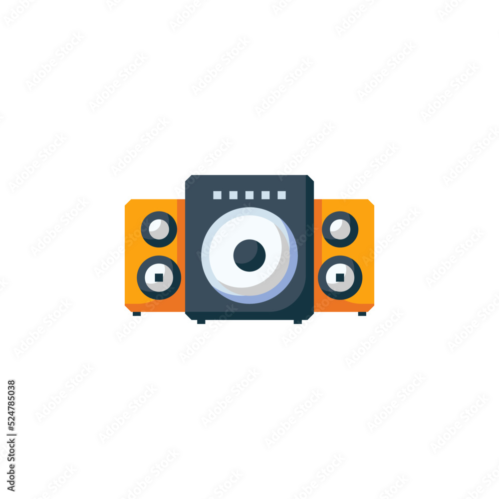 Poster speaker vector icon. computer component icon flat style. perfect use for logo, presentation, website