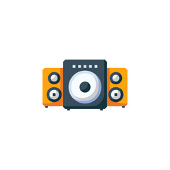 speaker vector icon. computer component icon flat style. perfect use for logo, presentation, website, and more. simple modern icon design flat style