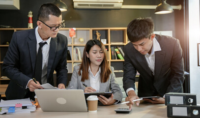 Asia business meeting   consultations of business people in the company's meeting room. 