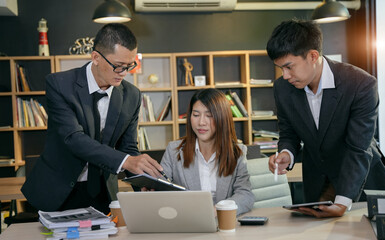 Asia business meeting   consultations of business people in the company's meeting room. 