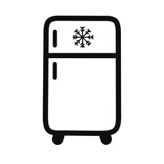 refrigerator icon with flat design