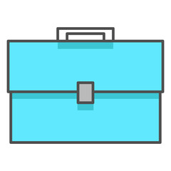 Briefcase Icon Office Equipment Illustration