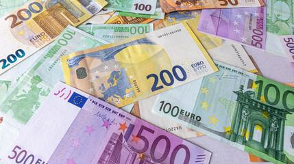 euro banknotes background