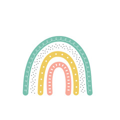 scandinavian rainbow cute greeting card elements isolated on a white background