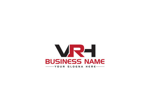 Initial VRH Logo Icon Design, Unique VR vrh Logo Letter Vector For Any Type Of Business