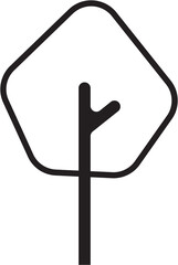 Simplicity tree flat design. 