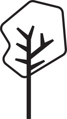 Simplicity tree flat design. 