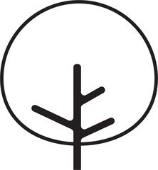 Fototapeta premium Simplicity tree flat design. 