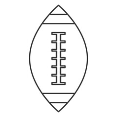 Rugby ball Icon in outline style