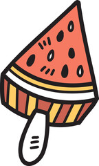 Summer illustration on transparent background