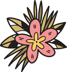 Summer illustration on transparent background