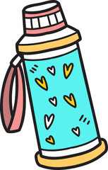 Summer illustration on transparent background