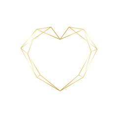 golden geometric frame Double golden lines that look luxurious. for decorating wedding cards