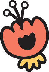 Summer illustration on transparent background