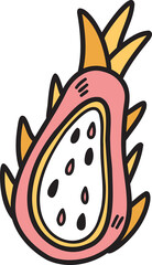 Summer illustration on transparent background