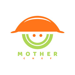 mother chef design logo icon vector