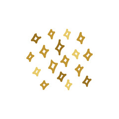 hand drawn group of gold polka dots for greeting card minimalist style decoration