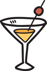 Summer illustration on transparent background