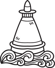 Summer illustration on transparent background