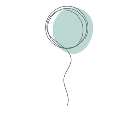 A single line balloon shape for a minimalist decoration.