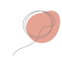 A single line balloon shape for a minimalist decoration.