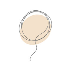 A single line balloon shape for a minimalist decoration.