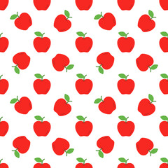 Cartoon apple seamless pattern background.