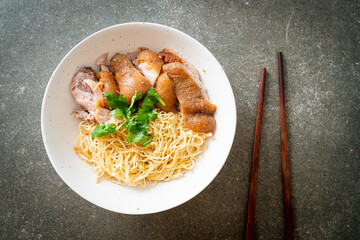dried stewed pork leg noodles bowl