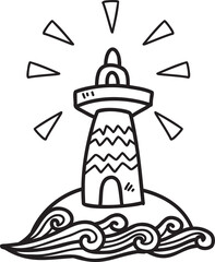 Summer illustration on transparent background