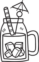 Summer illustration on transparent background