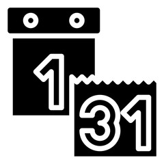 CALENDAR 24 glyph icon
