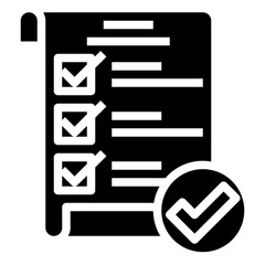 CHECK LIST glyph icon