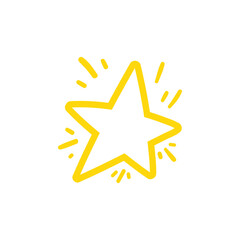 hand drawn star collection simple design