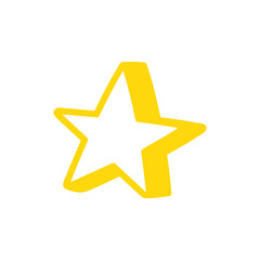 hand drawn star collection simple design